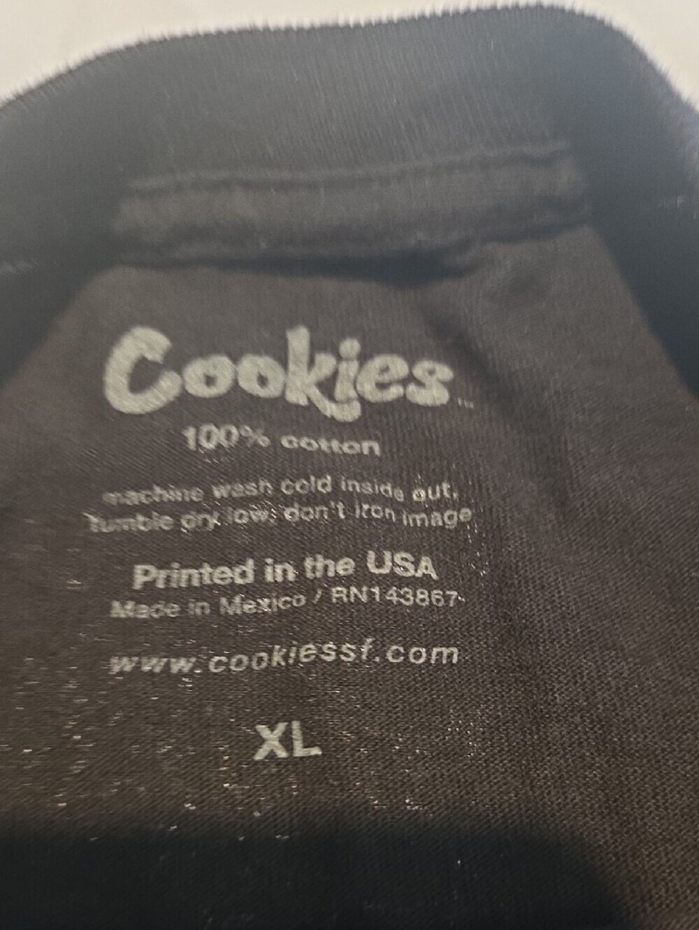 Cookies Black Long Sleeve Graphic Tee - Tricolor Eagle Design - Picture 2 of 11